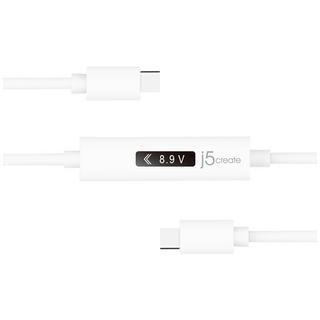 j5Create  USB-C® Kabel USB 2.0 USB-C® Stecker 0.12 m Weiß 