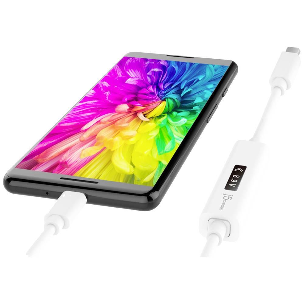j5Create  USB-C 2 zu USB-C Kabel mit OLED Dynamic Power Meter 