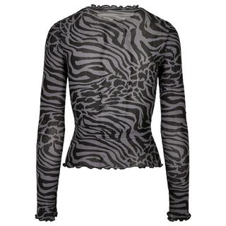 URBAN CLASSICS Langärmeliges Rollkragen AOP Mesh Top  