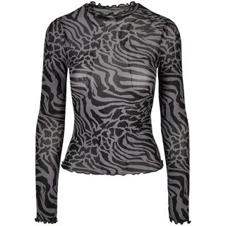 URBAN CLASSICS Langärmeliges Rollkragen AOP Mesh Top  