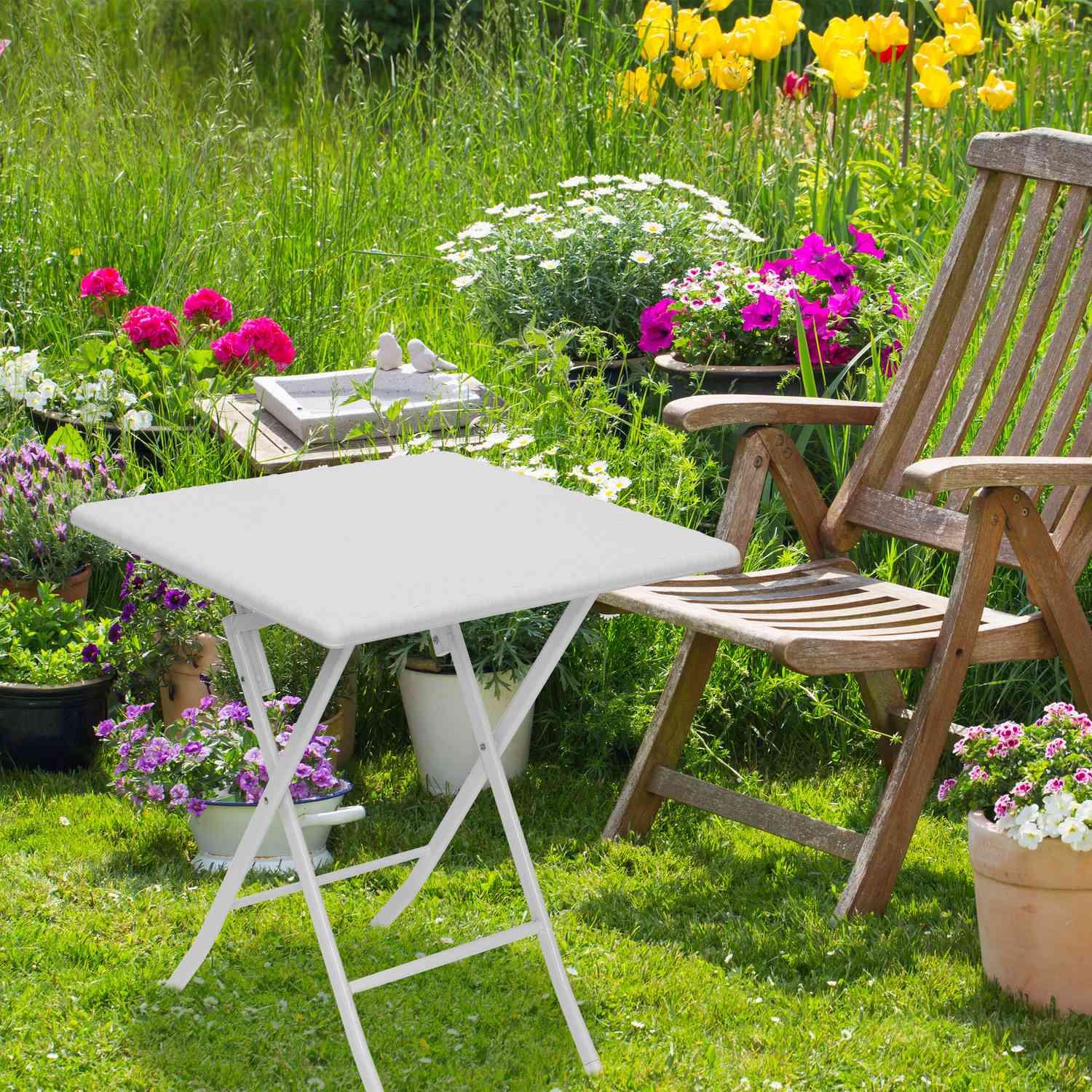 B2X Table de jardin pliante BASTIAN  