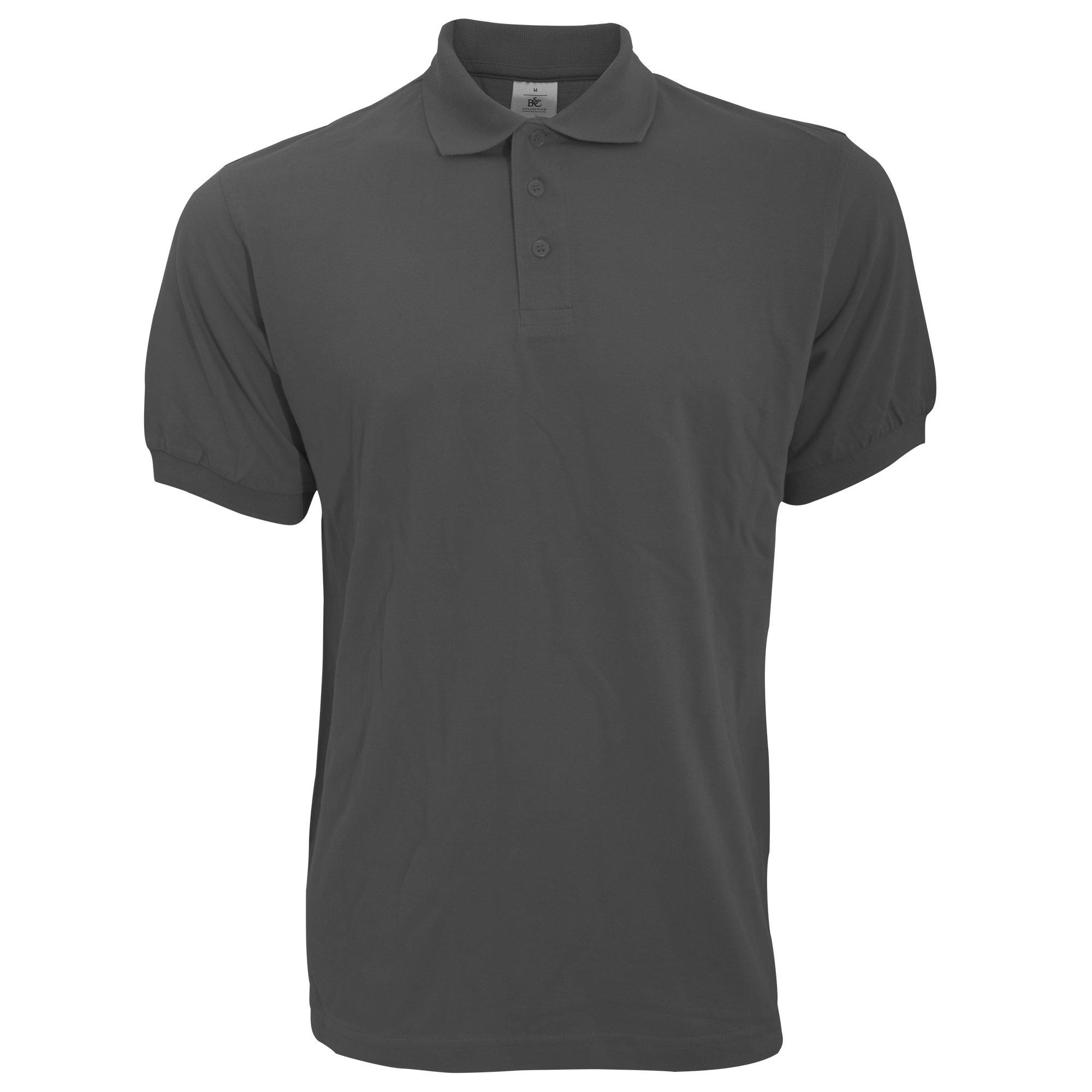 Image of B&c Poloshirt Safran Kurzarm Herren Grau XL