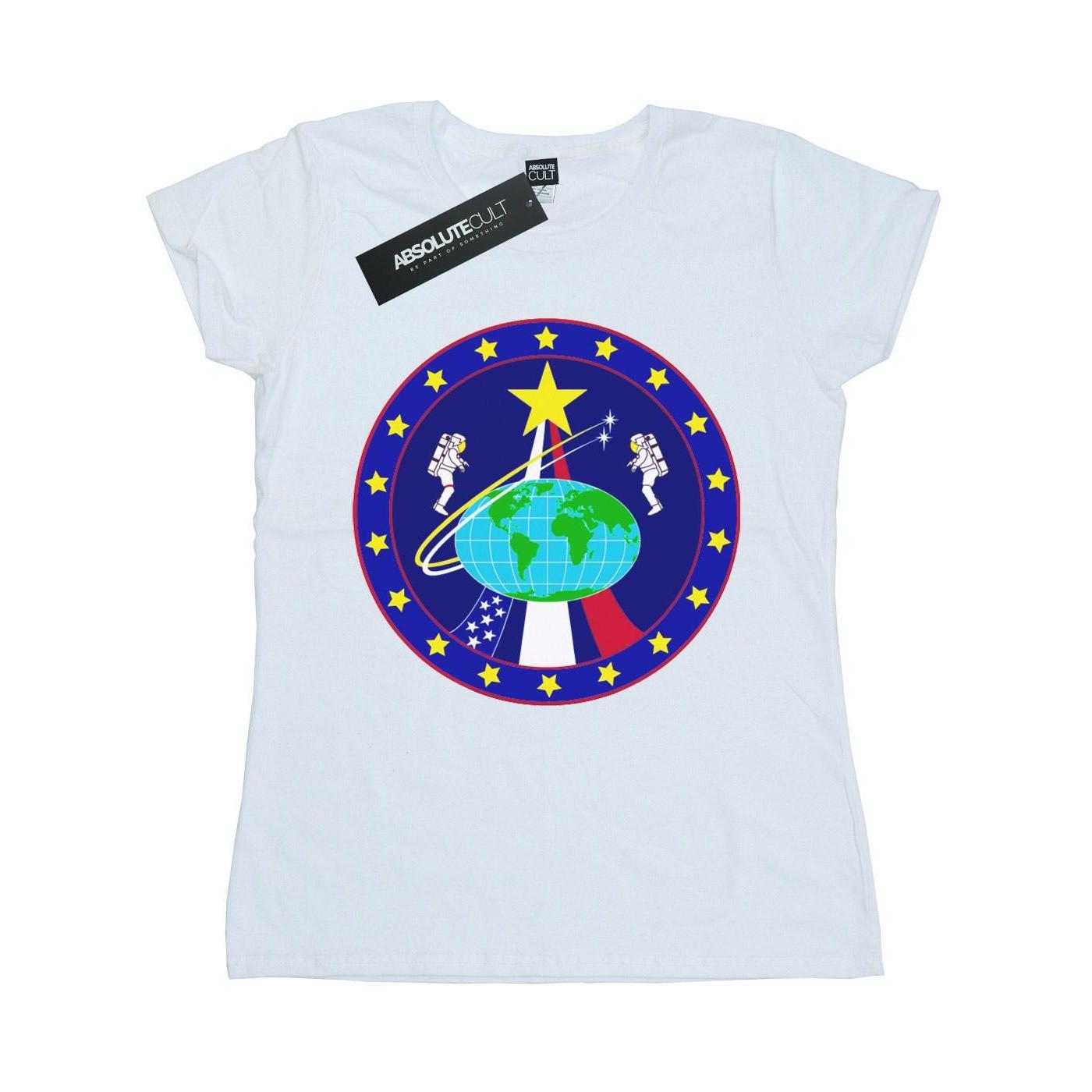 Image of Classic Globe Astronauts Tshirt Damen Weiss S