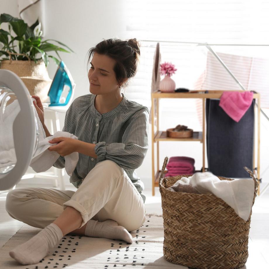 Northio Étagère à linge en bambou  