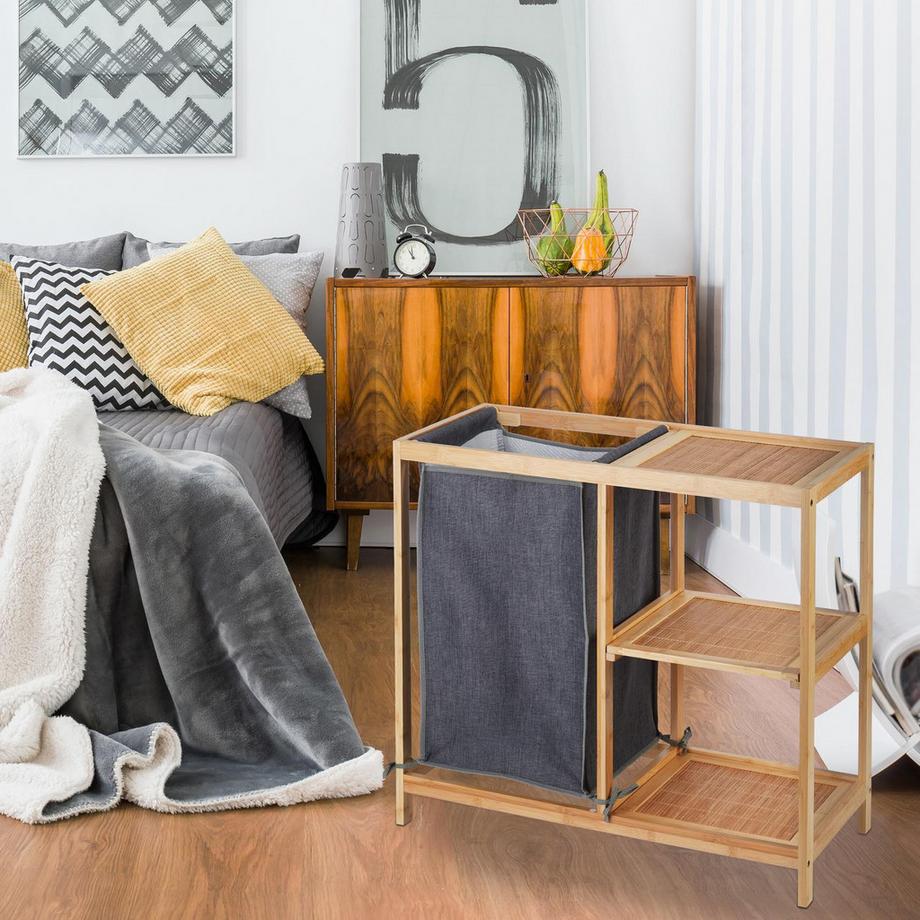 Northio Étagère à linge en bambou  