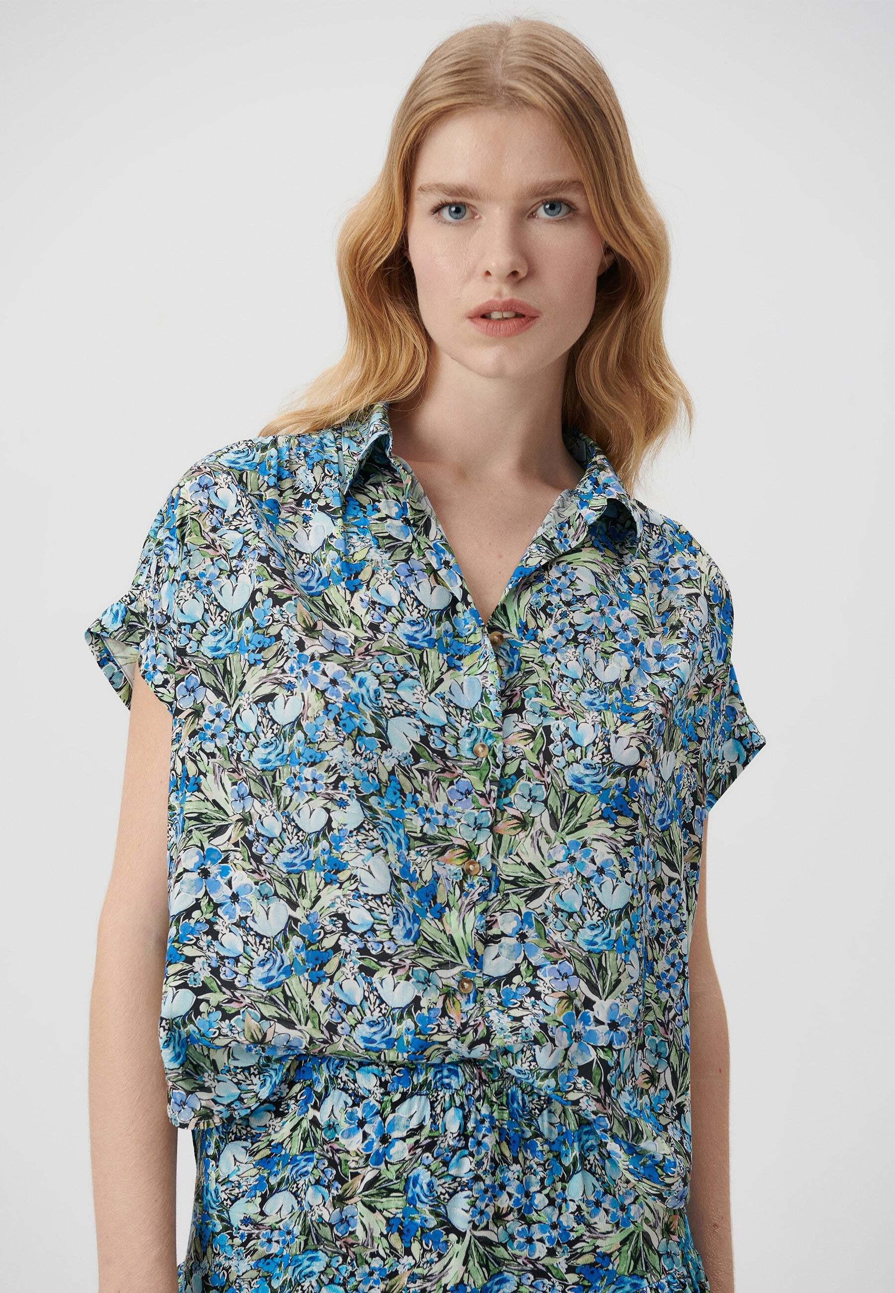 Image of Blusen Short Sleeve Shirt Damen Blau S