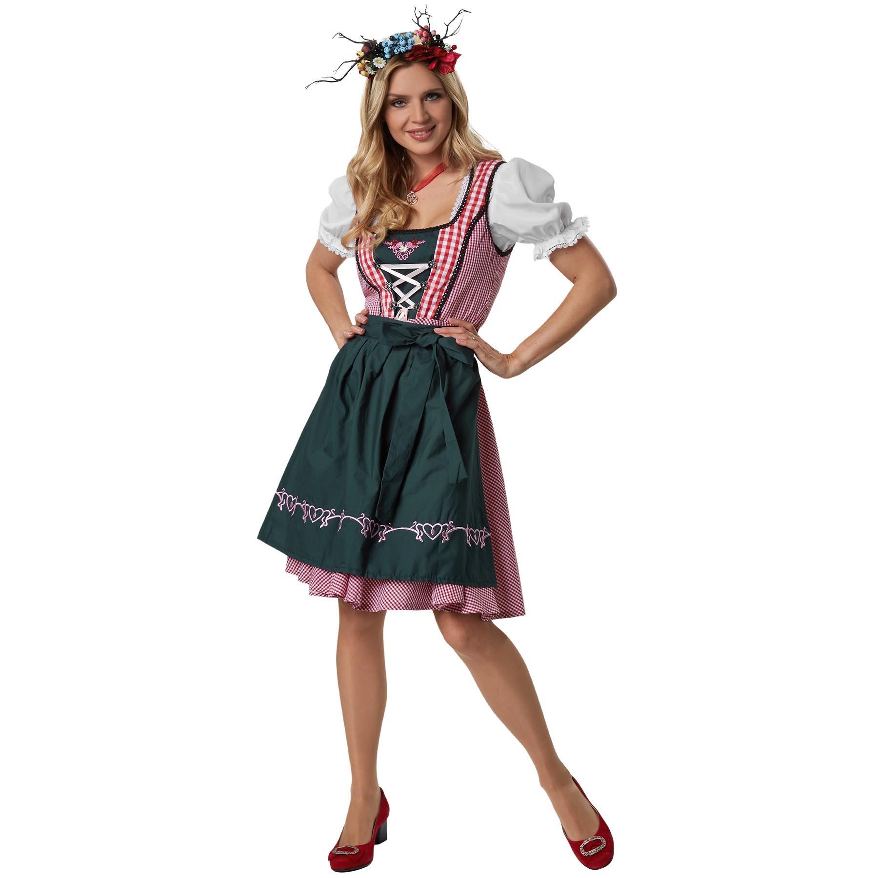 Image of Frauenkostüm Mini-Dirndl Berchtesgaden Rot