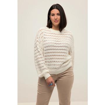 Pull oversize en maille ajourée - col rond, manches longues