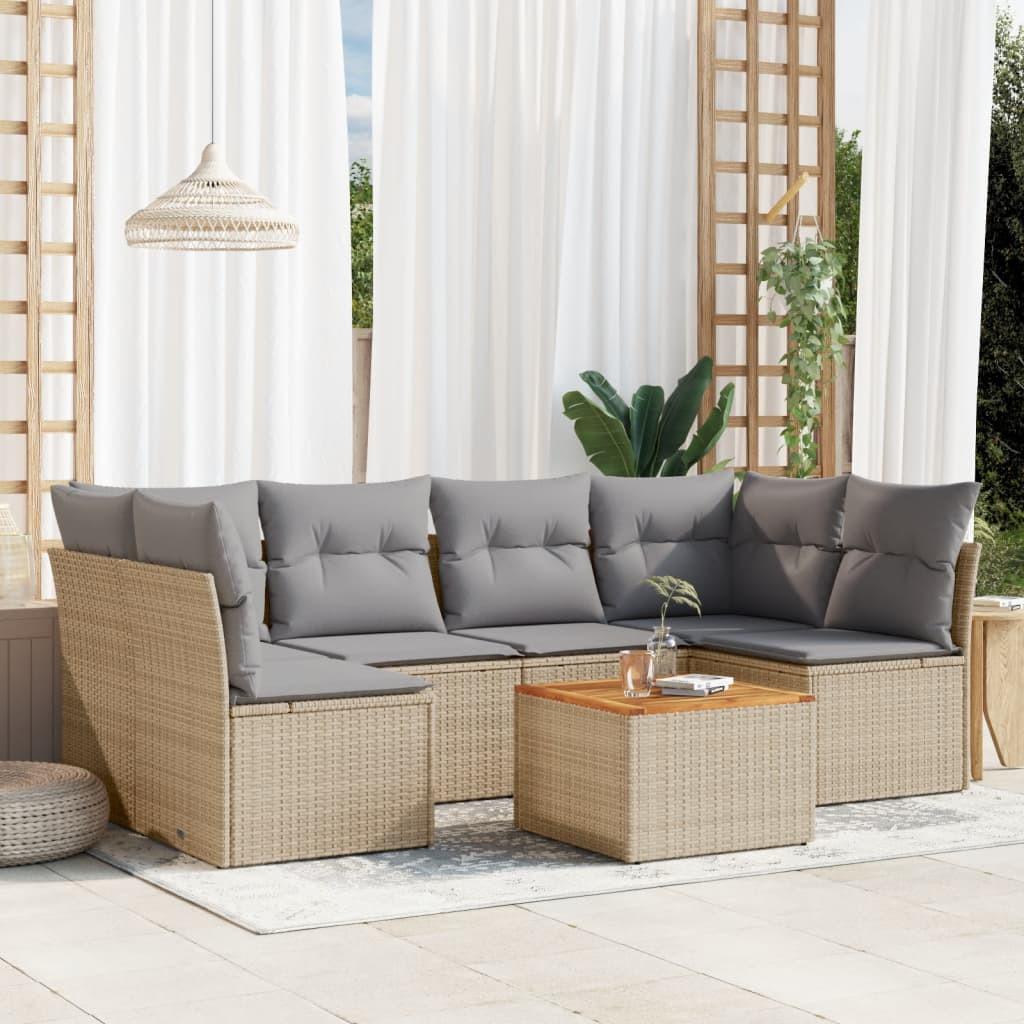 VidaXL set divano da giardino Polirattan  