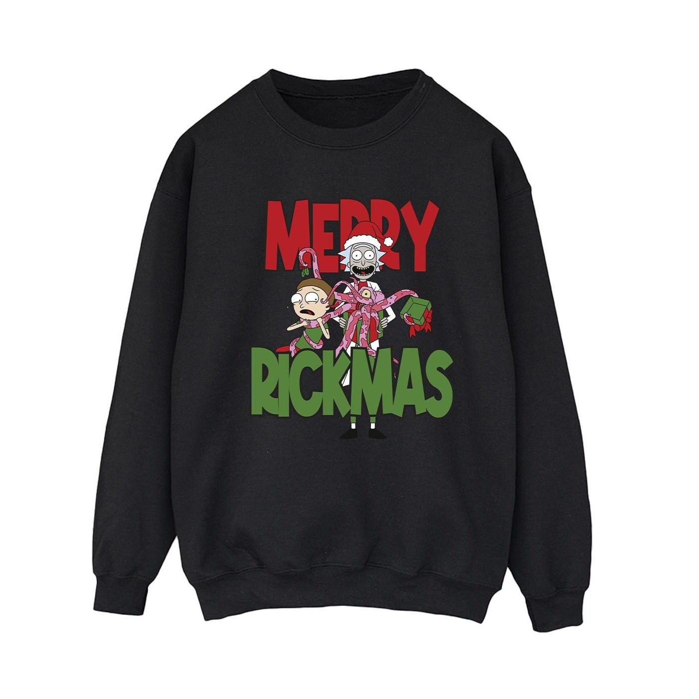 Image of Merry Rickmas Sweatshirt Damen Schwarz XL