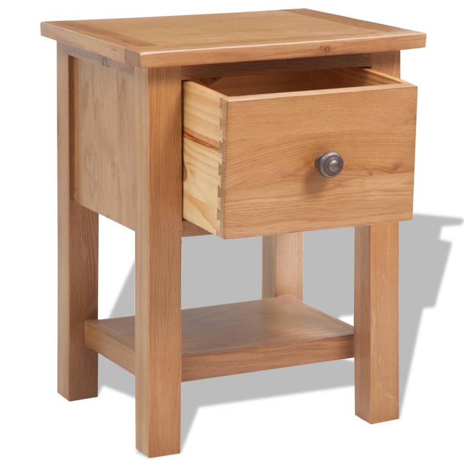 VidaXL Table de nuit bois de chêne  