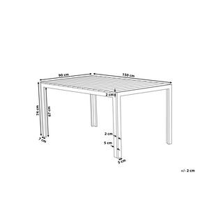 Beliani Table de jardin en Bois synthétique Industriel COMO  