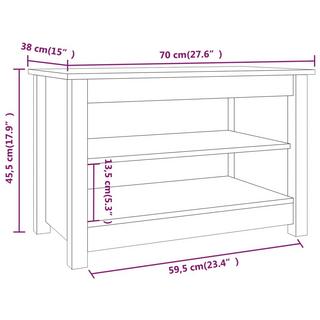 VidaXL scarpiera Legno di pino  