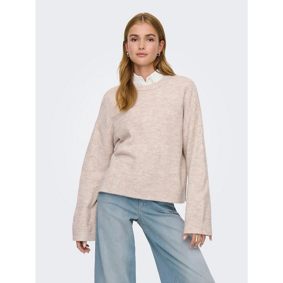 Pull col rond manches longues