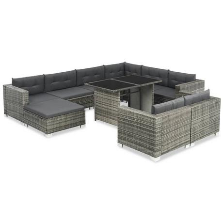 VidaXL set di divani Polirattan  