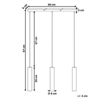 Beliani Lampe suspension en Acier Glamour BROSNA  