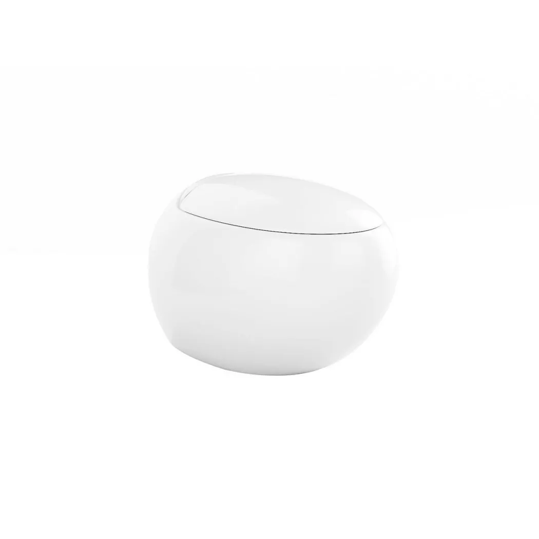 Vente-unique - wc suspendu blanc en céramique - huro ii