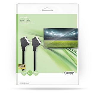 Nedis  SCART-Kabel | SCART-Stecker | SCART-Stecker | Vernickelt | 480p | 2,00 m | Rund | PVC | Schwarz | Box 