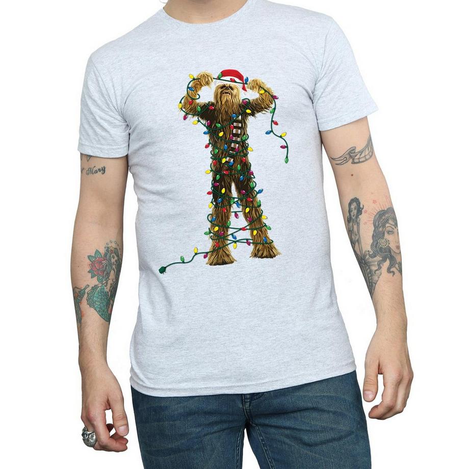 STAR WARS Star Wars Chewbacca Lumières de Noël T-Shirt  