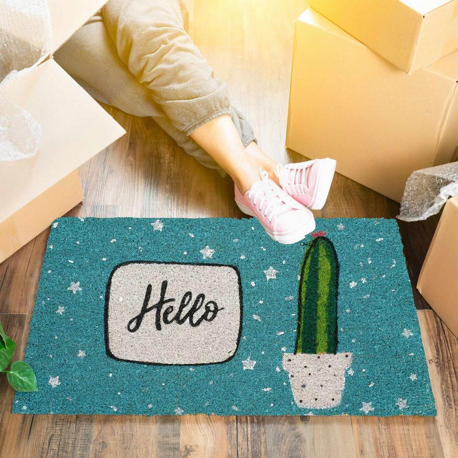 B2X Fußmatte aus Kokosnuss Hello  