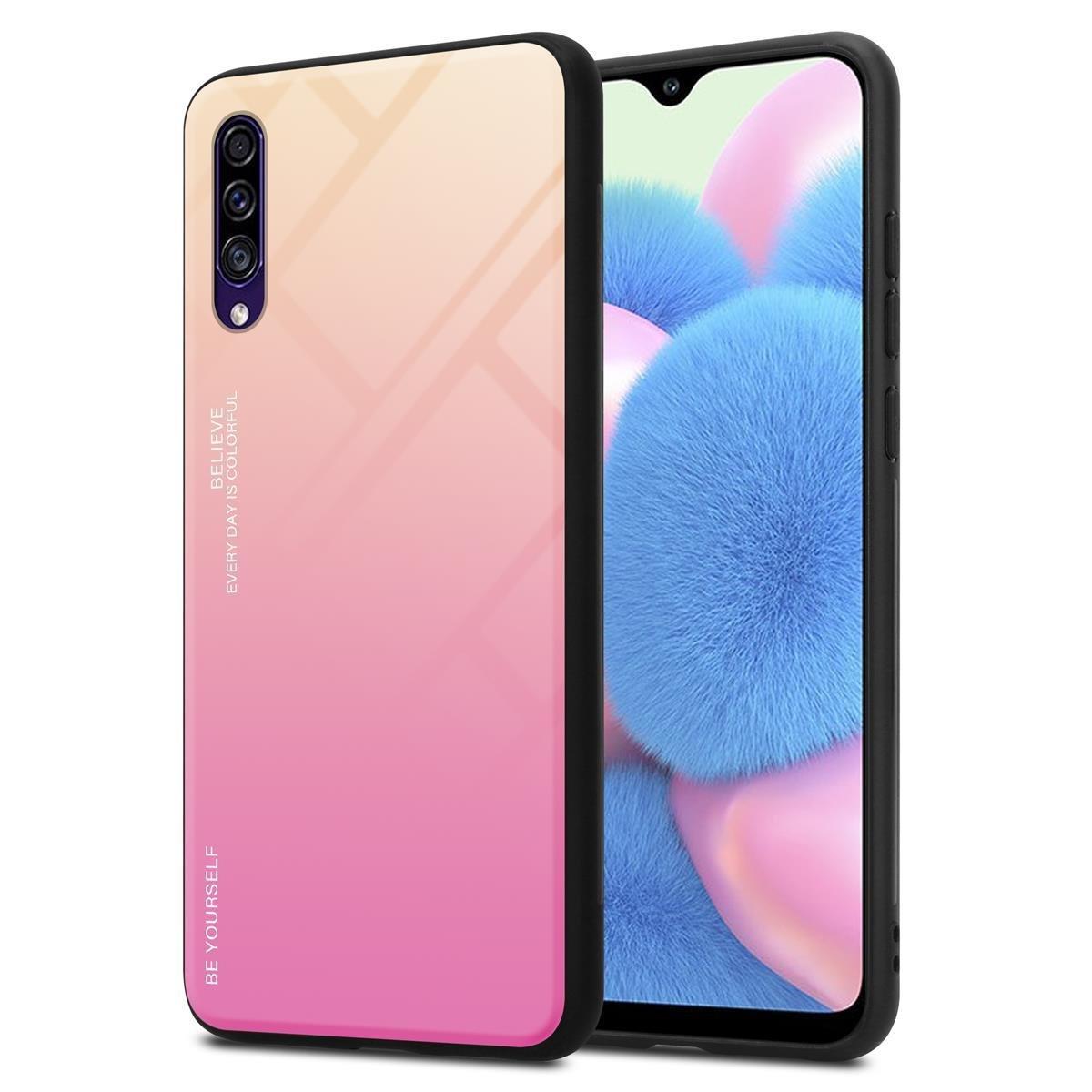 Cadorabo  Housse compatible avec Samsung Galaxy A50 4G / A50s / A30s - Coque de protection bicolore en silicone TPU et dos en verre trempé 