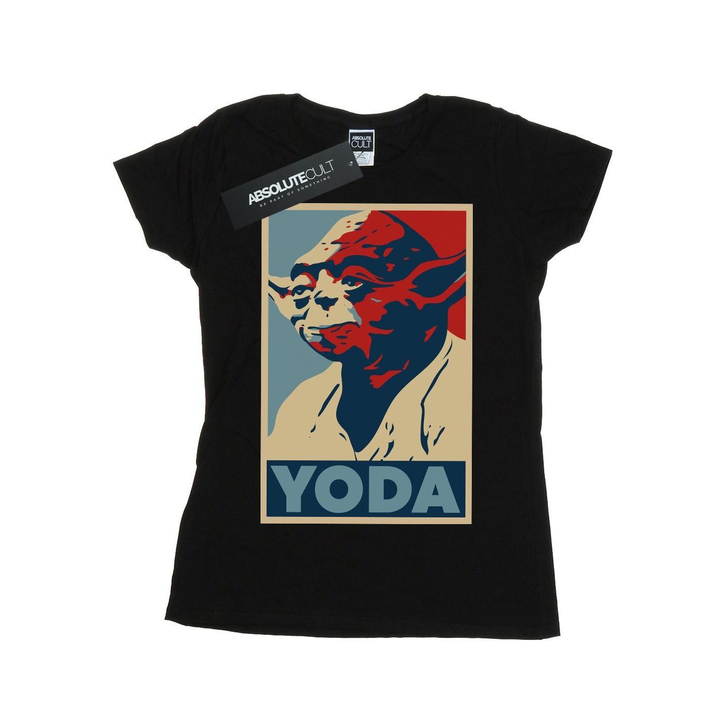 Image of Yoda Poster Tshirt Damen Schwarz L
