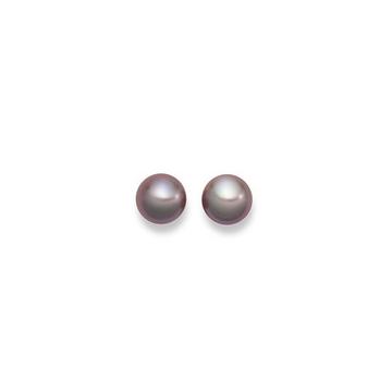 Clous d'oreilles or jaune 750 perle d'eau douce 8,5-9mm