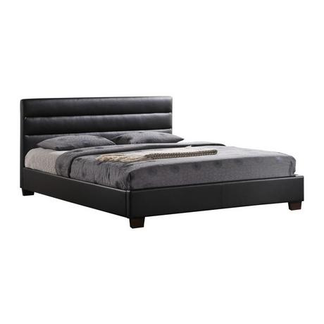 Vente-unique Letto 160 x 200 cm Similpelle Nero  - FAUSTIN  