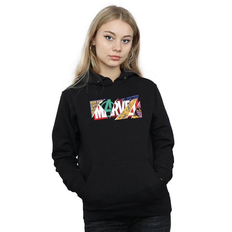 MARVEL Comics Logo Felpa con cappuccio  