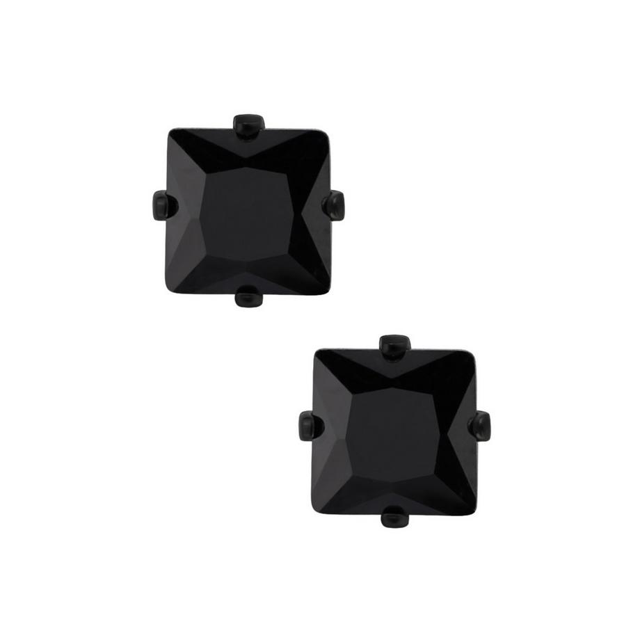 Maxte  Quadratische  Ohrstecker aus Edelstahl mit Zirkonia 