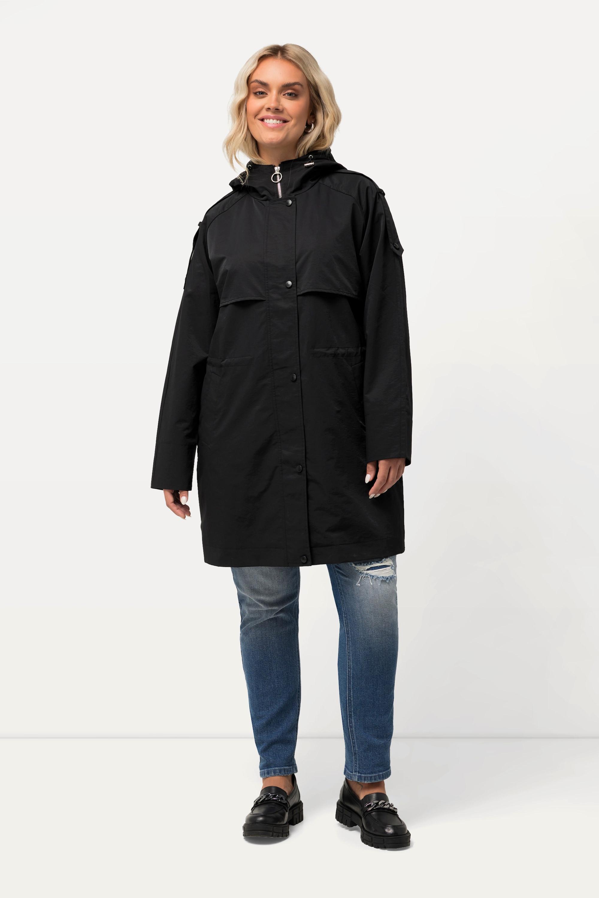 Ulla Popken  Manteau technique HYPRAR, imperméable, capuche 