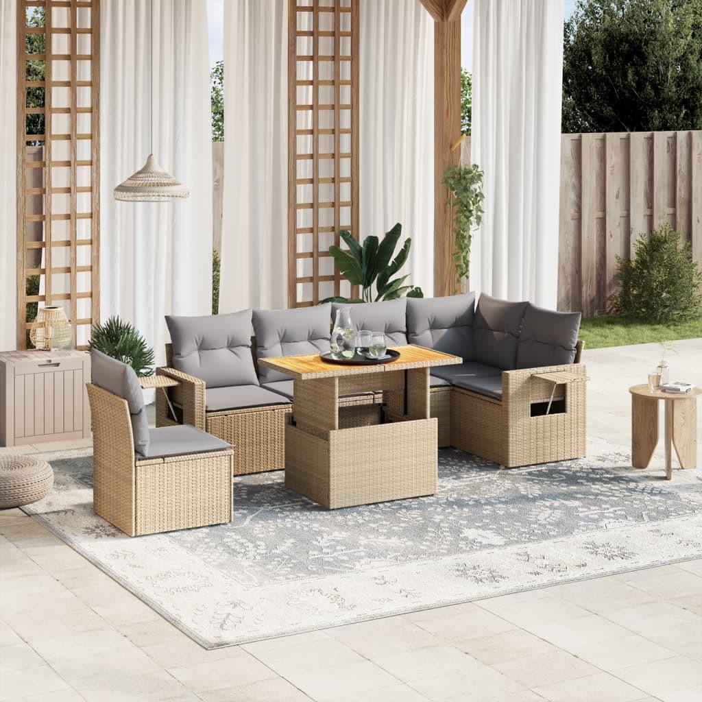 VidaXL Ensemble de canapés de jardin rotin synthétique  