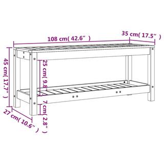 VidaXL Banc de jardin bois de pin  