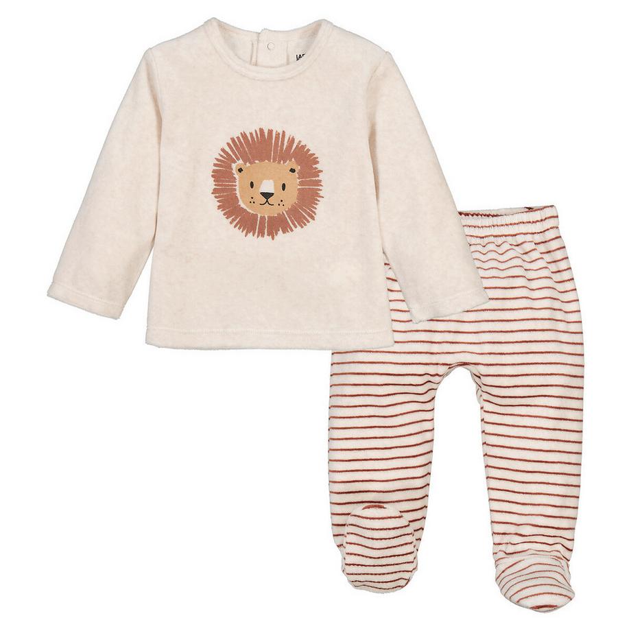 Samt-Pyjama  Löwe  und Streifen