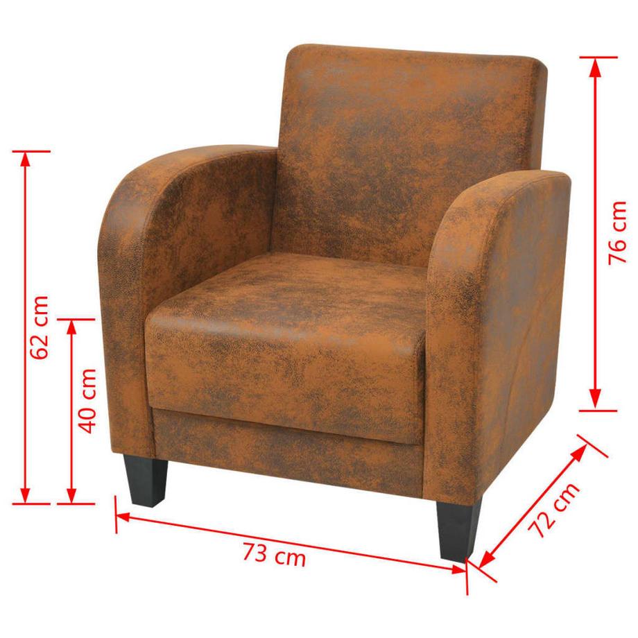 VidaXL Chaise de canapé cuir artificiel  