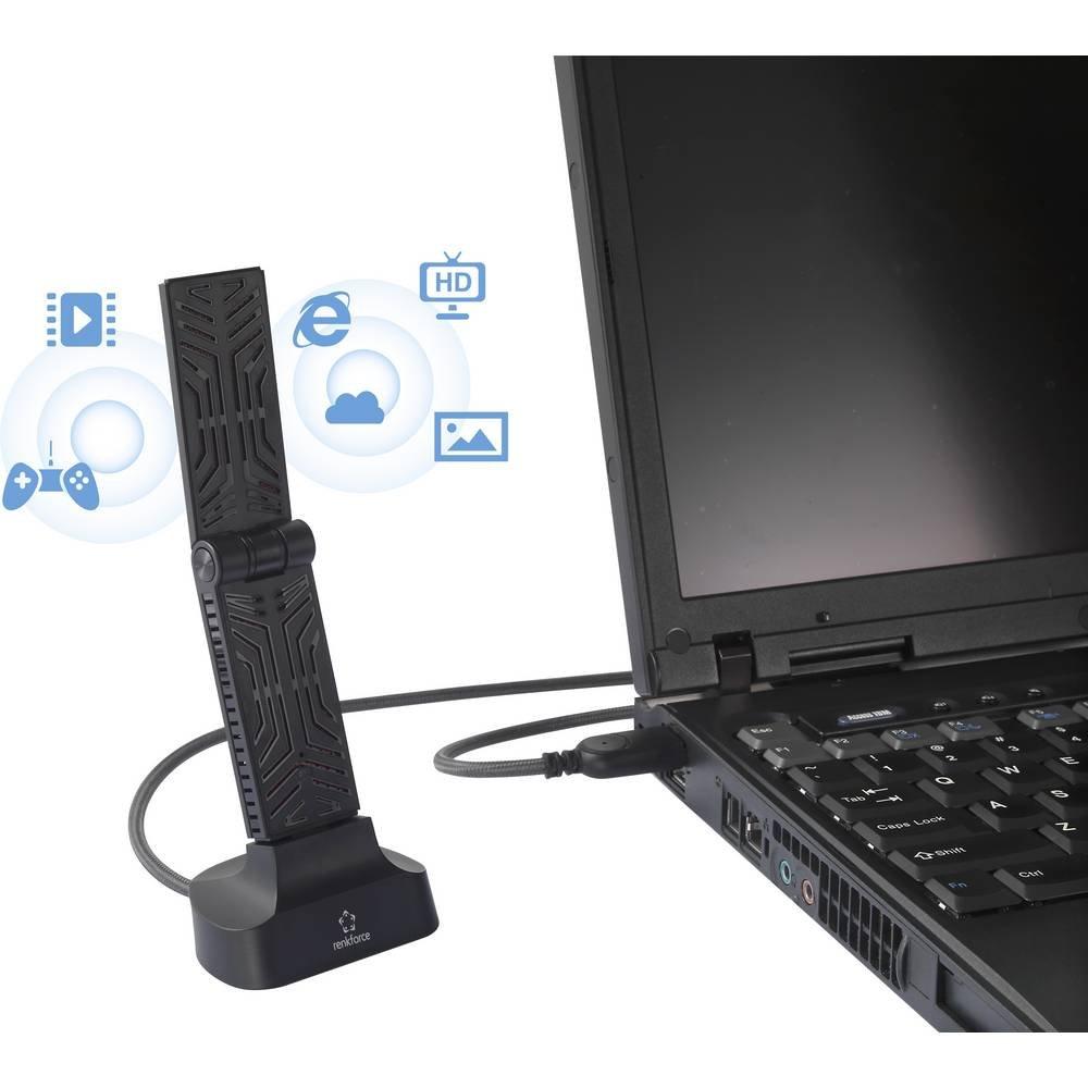 Renkforce  RF-WFD-300 WLAN Stick USB 3.2 Gen 1 (USB 3.0) 1900 MBit/s 
