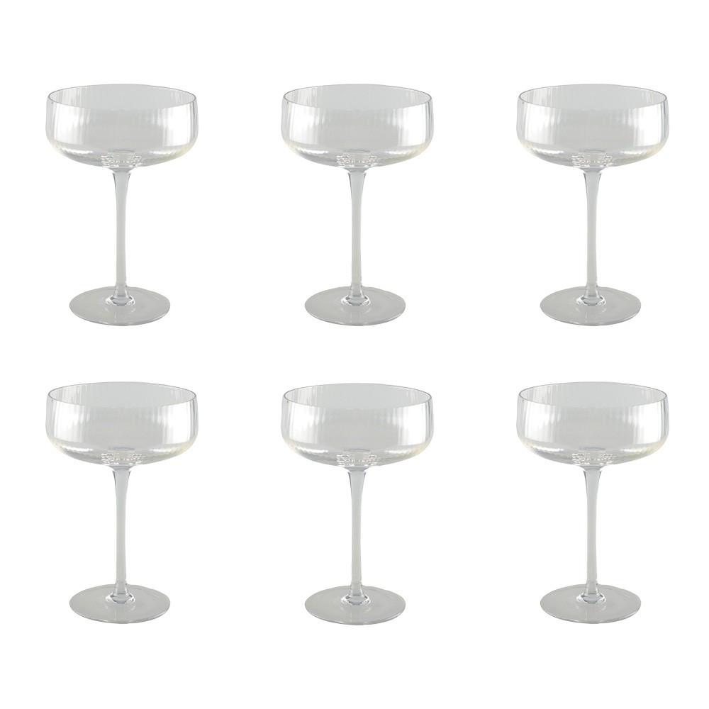 Image of Champagnerglas 10,5x10,5x15,5 cm - Set von 6 Champagnerglas 10,5x10,5x15,5 cm - Set von 6