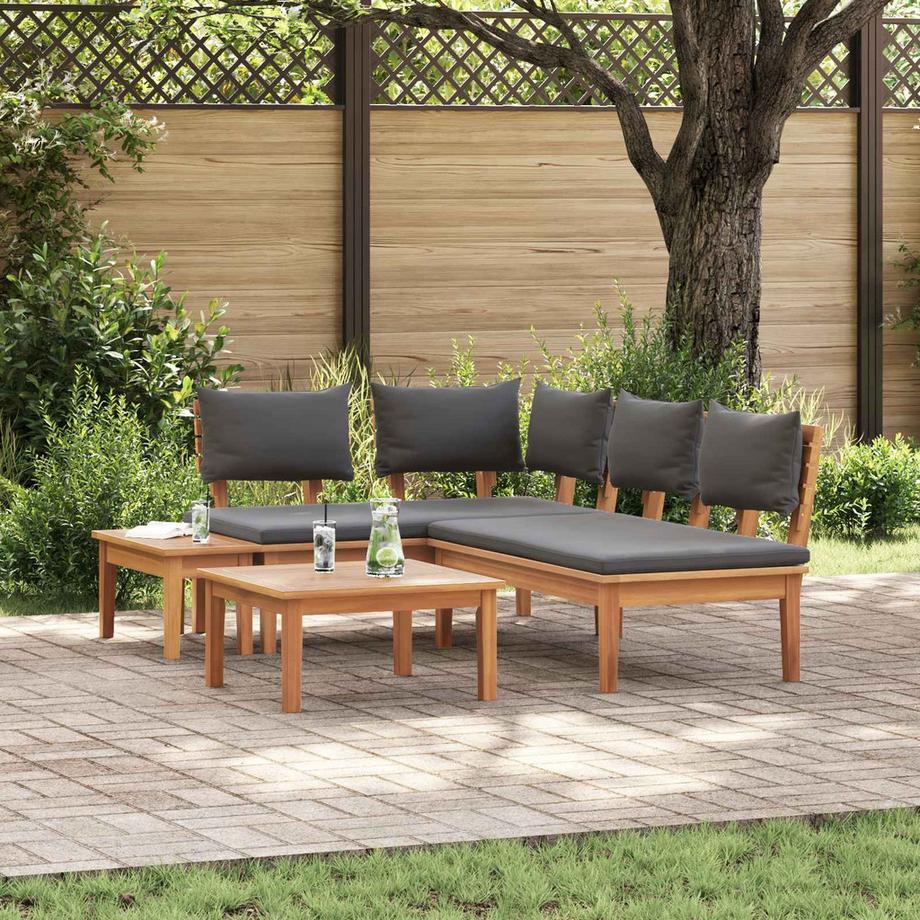 VidaXL Divano da giardino Legno massello di teak  