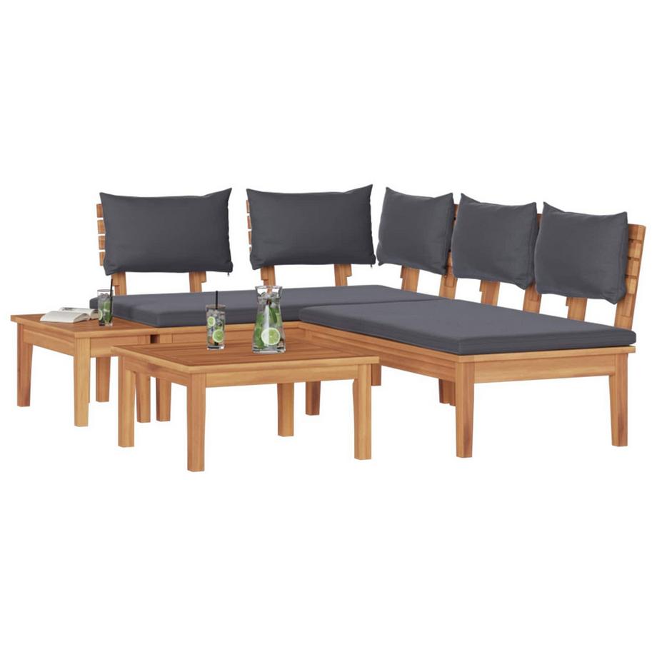 VidaXL Divano da giardino Legno massello di teak  