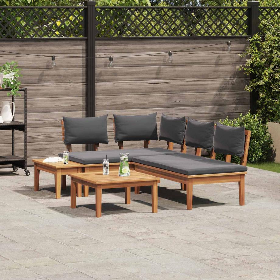 VidaXL Divano da giardino Legno massello di teak  