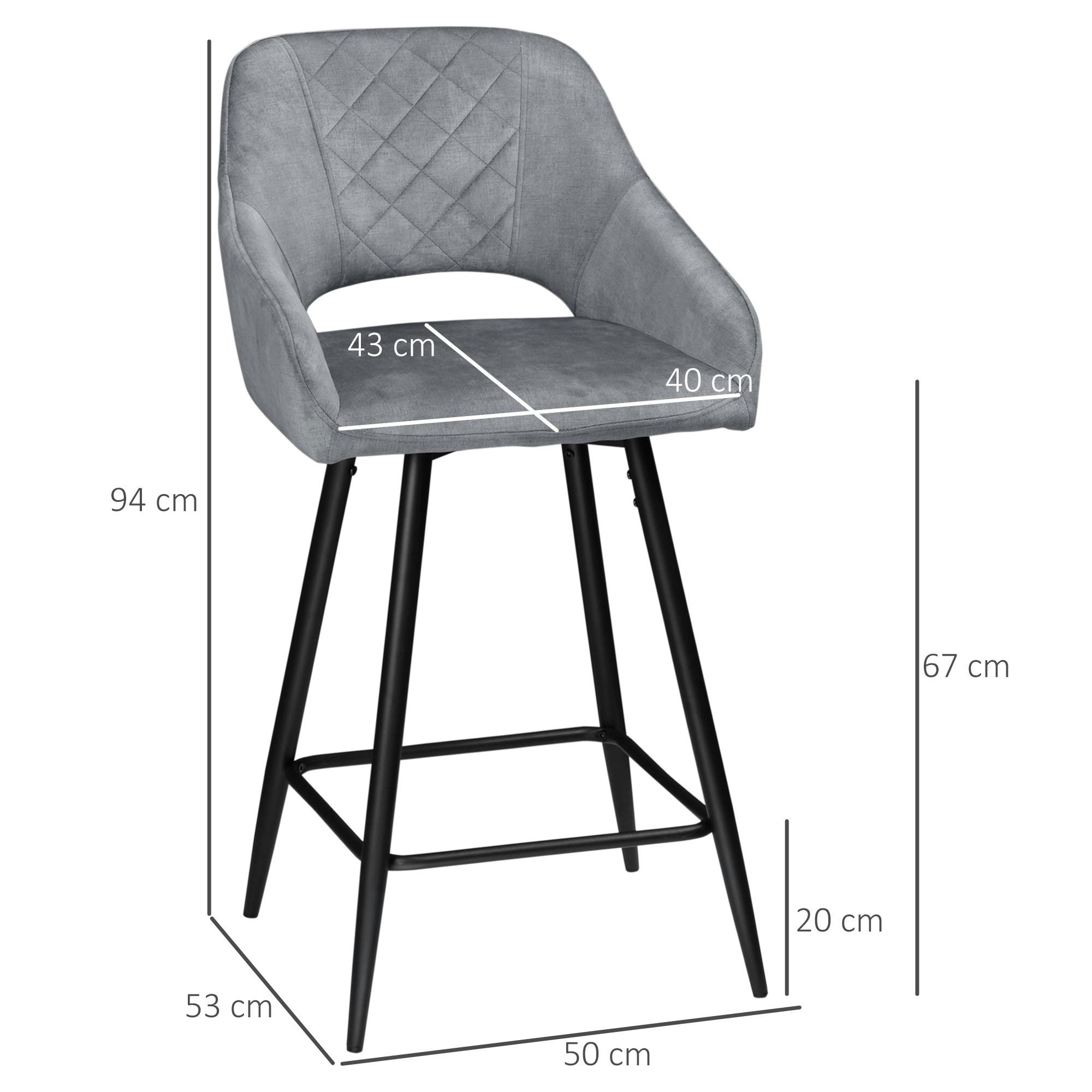 HOMCOM tabouret de bar  