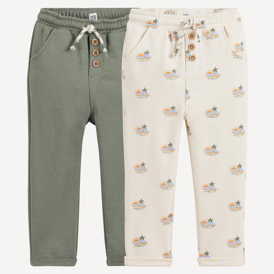 La Redoute Collections  Lot de 2 sarouels en molleton imprimé 