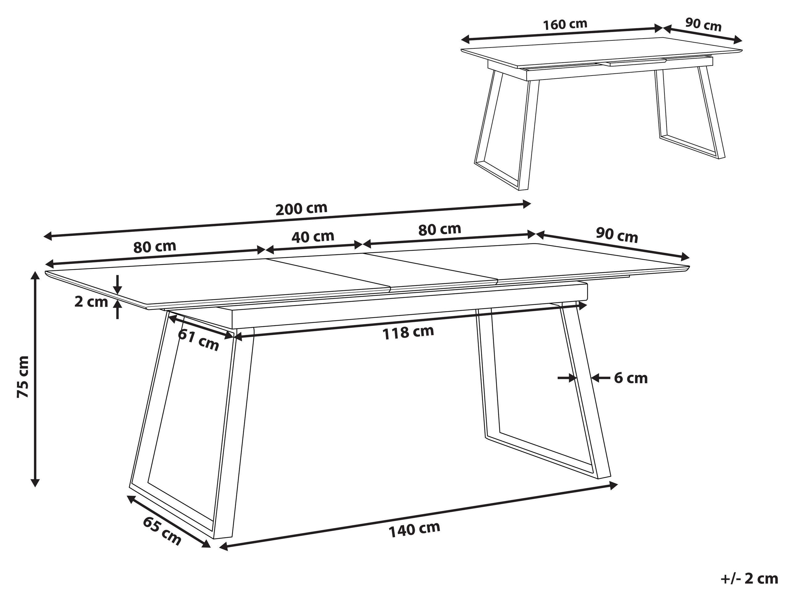 Beliani Table de repas en MDF Moderne KALUNA  