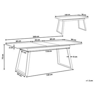 Beliani Table de repas en MDF Moderne KALUNA  