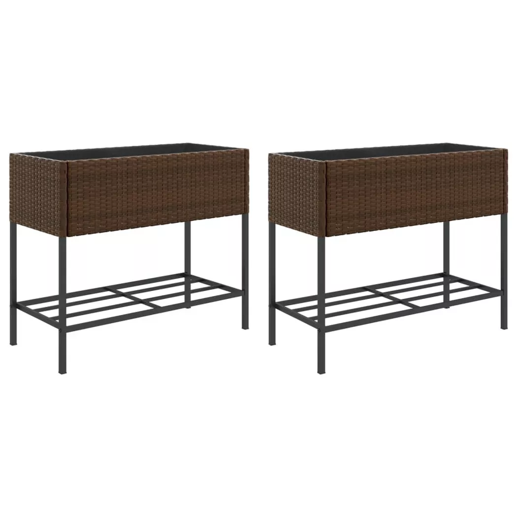VidaXL - Jardinière rotin synthétique, One Size, Marron