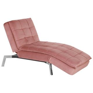 Beliani Chaiselongue aus Samtstoff Modern LOIRET  