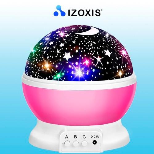 Izoxis Lampe mit batteriebetriebenem Projektor rosa 22192  