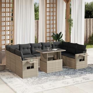 VidaXL set divano da giardino Polirattan  