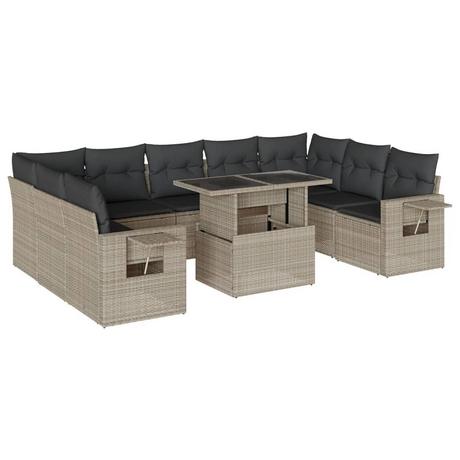 VidaXL set divano da giardino Polirattan  