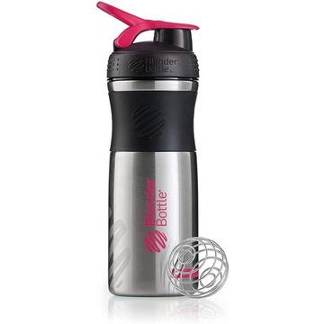 28oz / 820ml BlenderBottle Sportmixer Edelstahl, Black/Pink